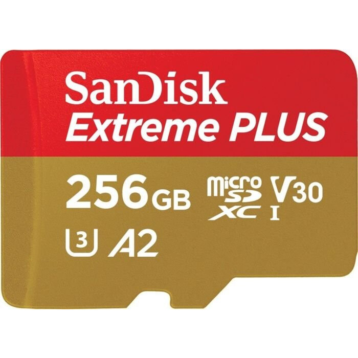Карта памяти 256GB MicroSD SanDisk Extreme Plus + SD адаптер (SDSQXBZ-256G-GN6MA)