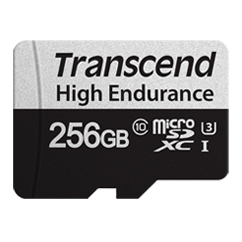Карта памяти 256GB MicroSD Transcend 350V + SD адаптер (TS256GUSD350V) — изображение 2