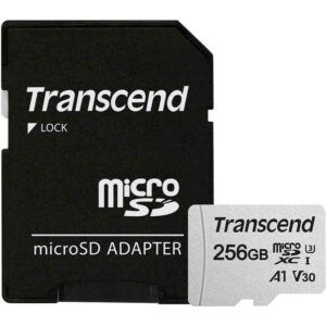 Карта памяти 256GB MicroSD Transcend + SD адаптер  (TS256GUSD300S-A)