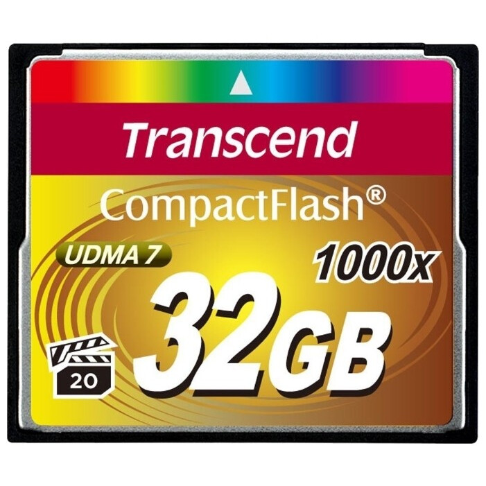 Карта памяти 32GB Compact Flash Transcend 1000x (TS32GCF1000)
