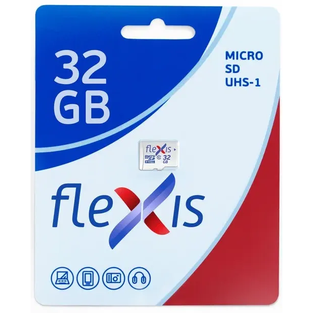 Карта памяти 32GB MicroSD Flexis (FMSD032GU1)
