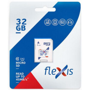 Карта памяти 32GB MicroSD Flexis + SD адаптер (FMSD032GU1A)
