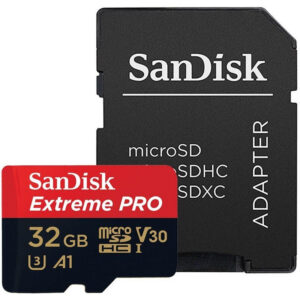 Карта памяти 32GB MicroSD SanDisk Extreme Pro + SD адаптер (SDSQXCG-032G-GN6MA)