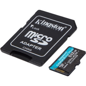 Карта памяти 512GB MicroSD Kingston Canvas Go! Plus + SD адаптер (SDCG4/512GB)