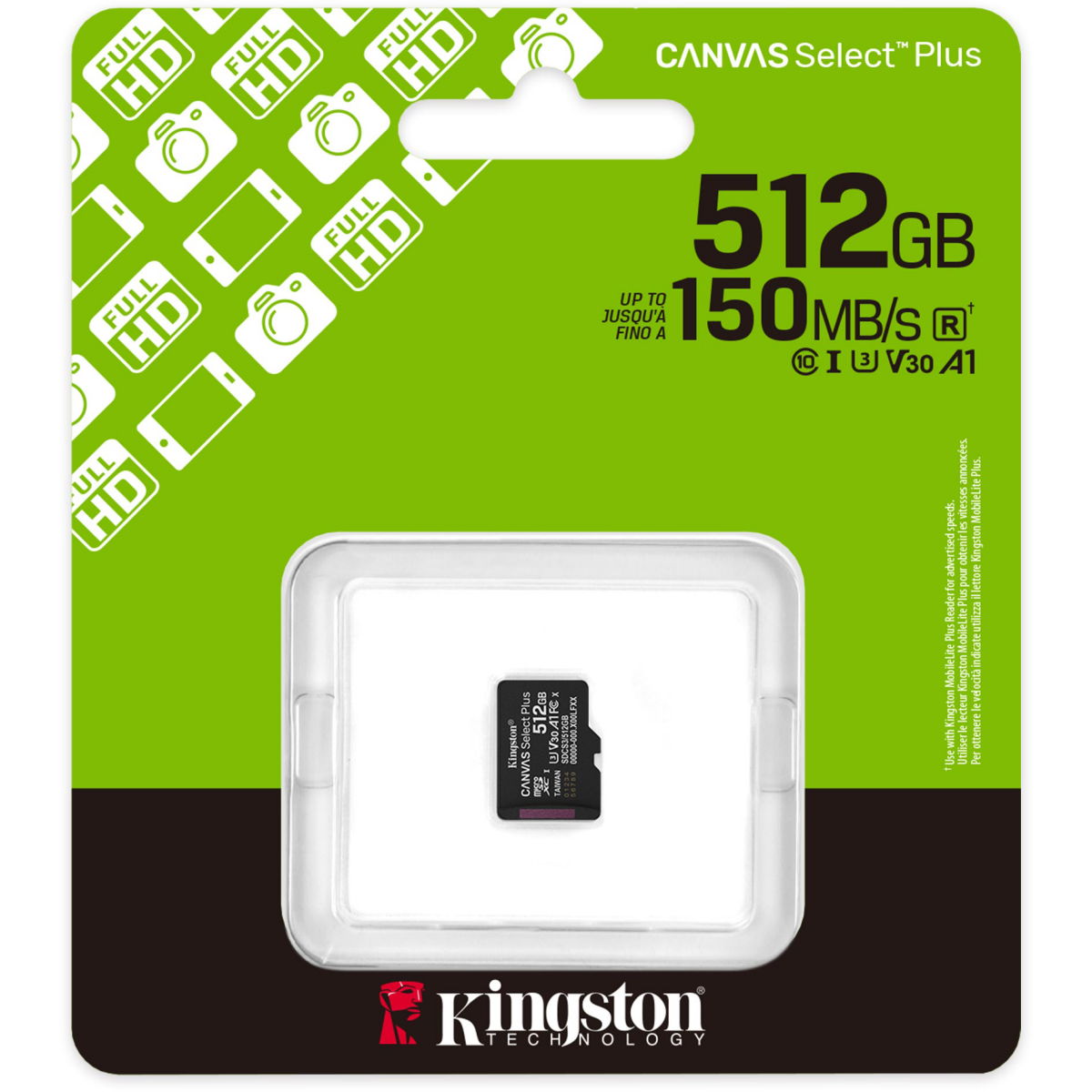 Карта памяти 512GB MicroSD Kingston Canvas Select Plus (SDCS3/512GBSP) — изображение 3
