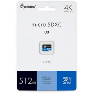Карта памяти 512GB MicroSD SmartBuy (SB512GBSDU3UL01)