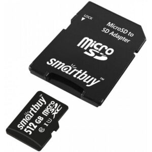 Карта памяти 512GB MicroSD SmartBuy + SD адаптер (SB512GBSDCL10-01)