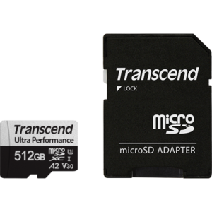 Карта памяти 512GB MicroSD Transcend + SD адаптер (TS512GUSD340S)