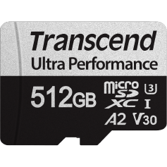Карта памяти 512GB MicroSD Transcend + SD адаптер (TS512GUSD340S) — изображение 2