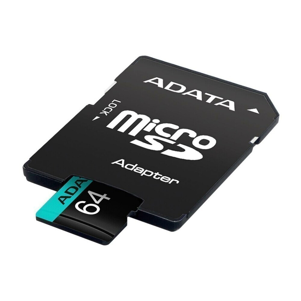 Карта памяти 64GB MicroSD ADATA + SD адаптер (AUSDX64GUI3V30SA2-RA1) — изображение 3