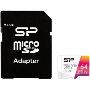 Карта памяти 64GB MicroSD Silicon Power Elite + SD адаптер (SP064GBSTXBV1V20SP)