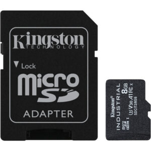 Карта памяти 8GB MicroSD Kingston Industrial + SD адаптер (SDCIT2/8GB)