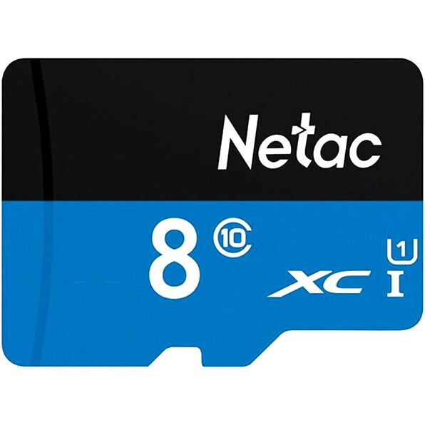 Карта памяти 8GB MicroSD Netac P500 Standard (NT02P500STN-008G-S)