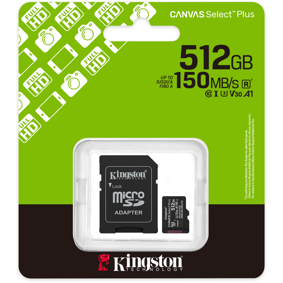 Карта памяти microSDXC 512GB Kingston SDCS3/512GB — изображение 3
