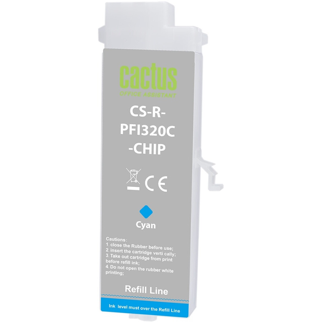 Картридж Cactus CS-R-PFI320C-CHIP Cyan