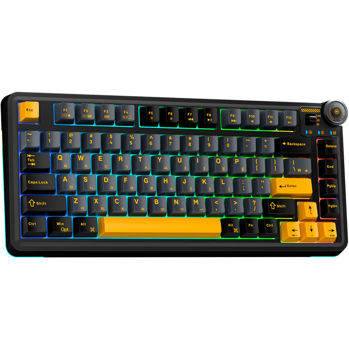 Клавиатура AULA AU75 Black/Dark Blue/Orange — изображение 3