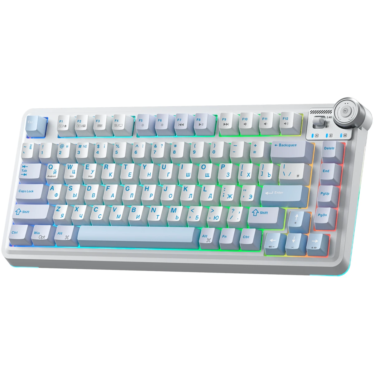 Клавиатура AULA AU75 Light Blue/White — изображение 2