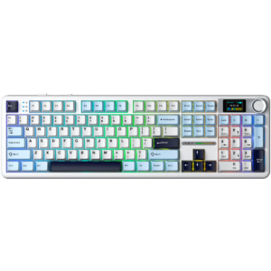 Клавиатура AULA F108 Pro Light Blue-White-Black Purple
