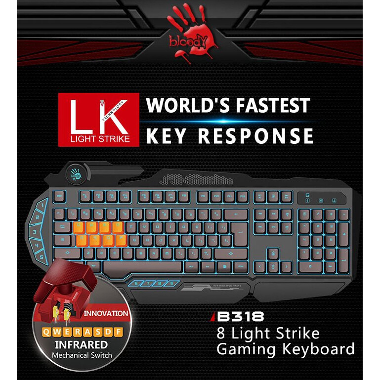 Клавиатура Bloody B318 Black — изображение 4