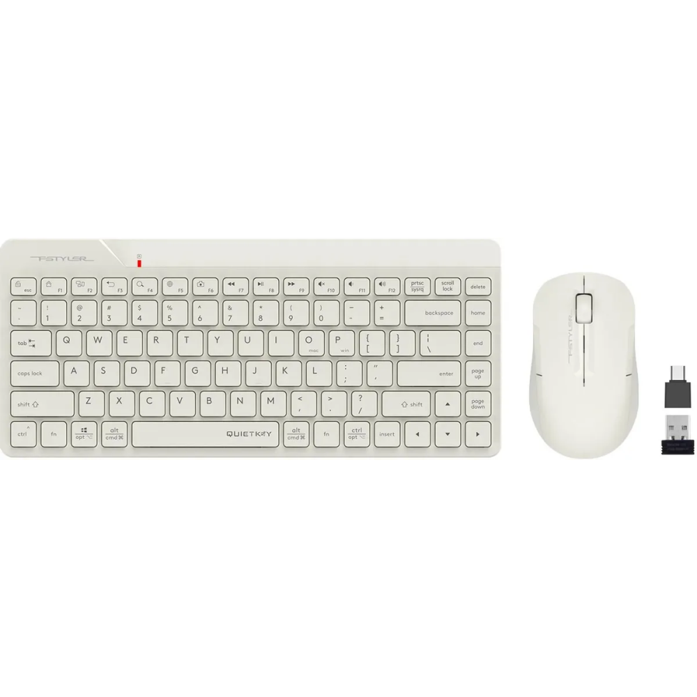 Клавиатура + мышь A4Tech Fstyler FG2200 Air2 Beige — изображение 2