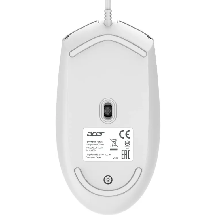 Клавиатура + мышь Acer OCC504 White — изображение 6