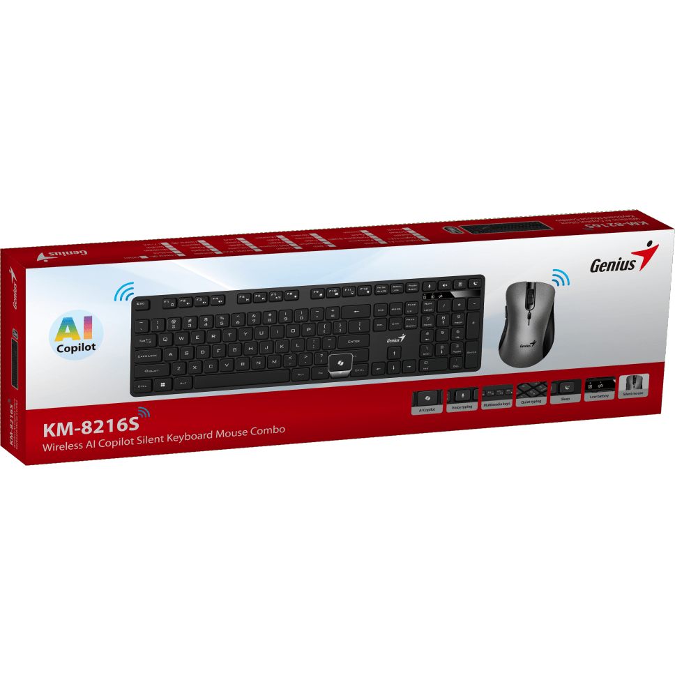 Клавиатура + мышь Genius KM-8216S Black — изображение 3