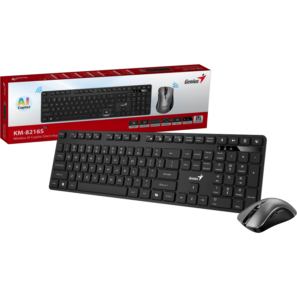 Клавиатура + мышь Genius KM-8216S Black — изображение 4