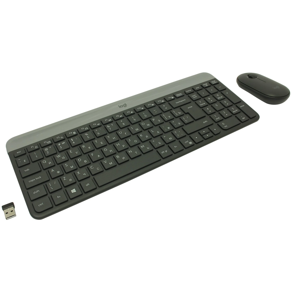 Клавиатура + мышь Logitech MK470 Slim Wireless Combo Black (920-009204/9180)