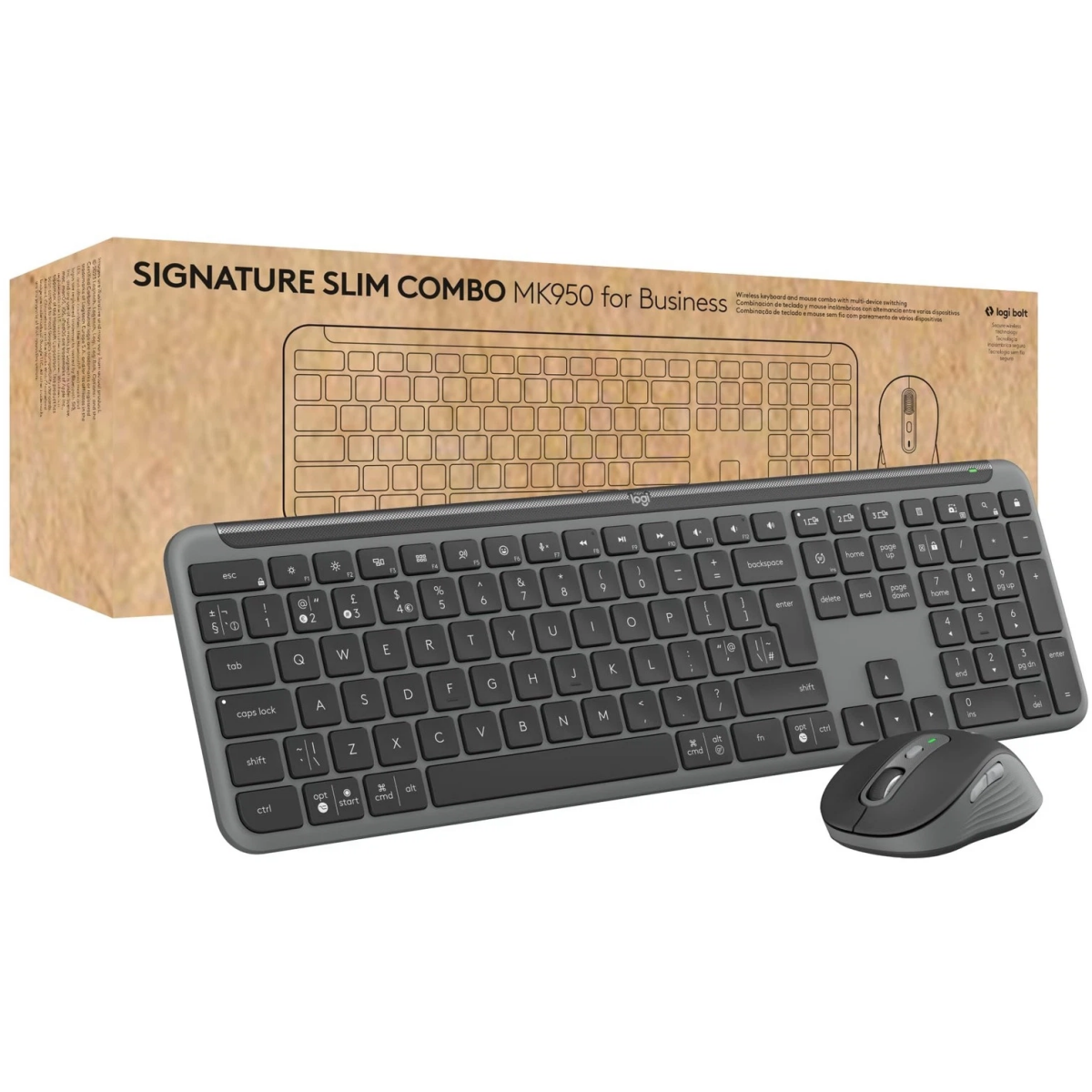 Клавиатура + мышь Logitech Signature Slim Combo MK950 For Business — изображение 6