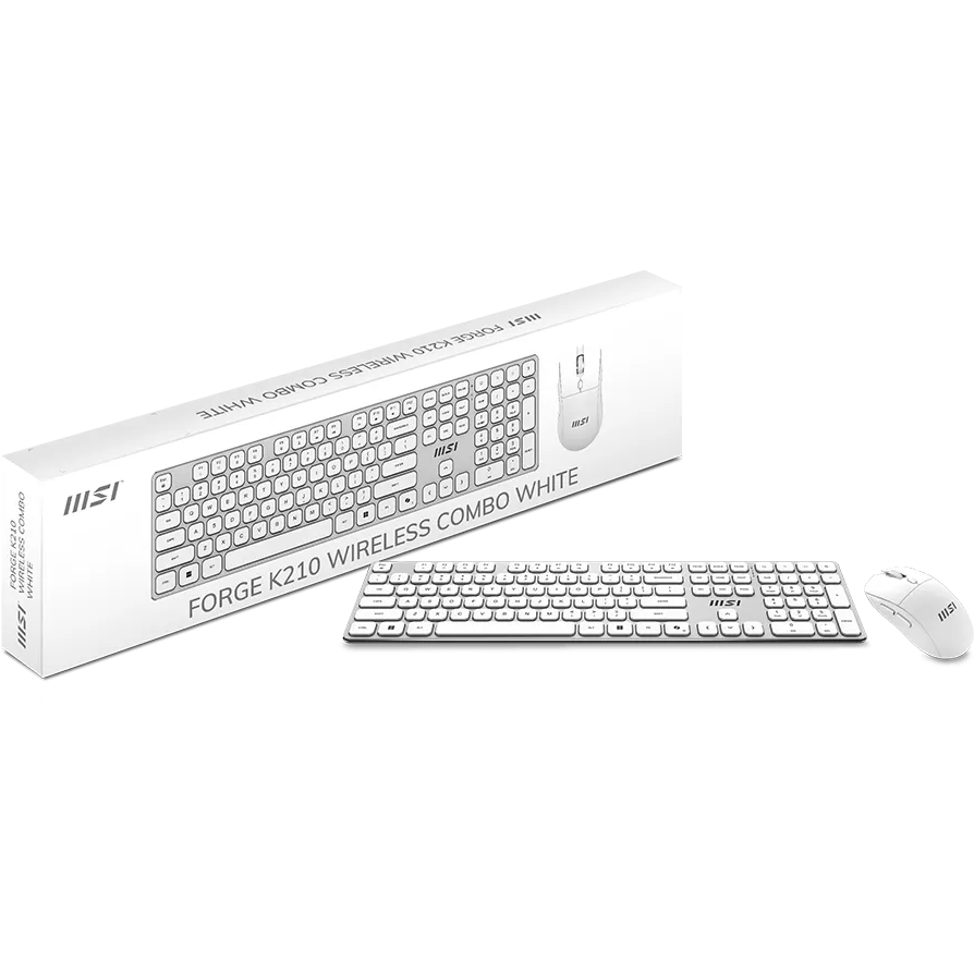 Клавиатура + мышь MSI Forge K210 Wireless Combo White — изображение 5