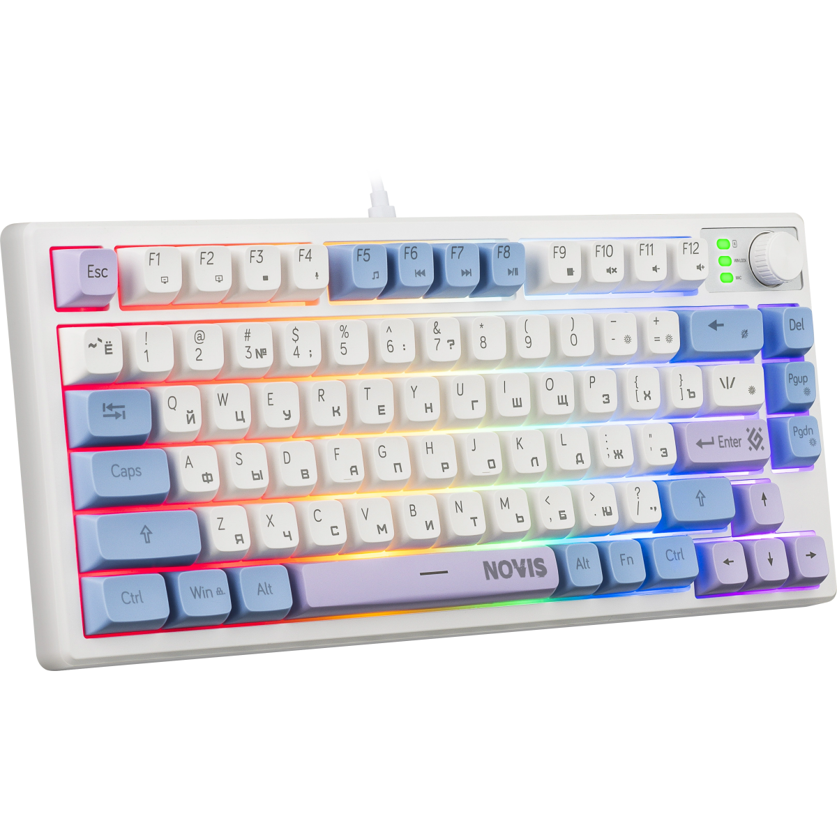 Клавиатура Defender Novis GK-318 White/Blue (45318) — изображение 2