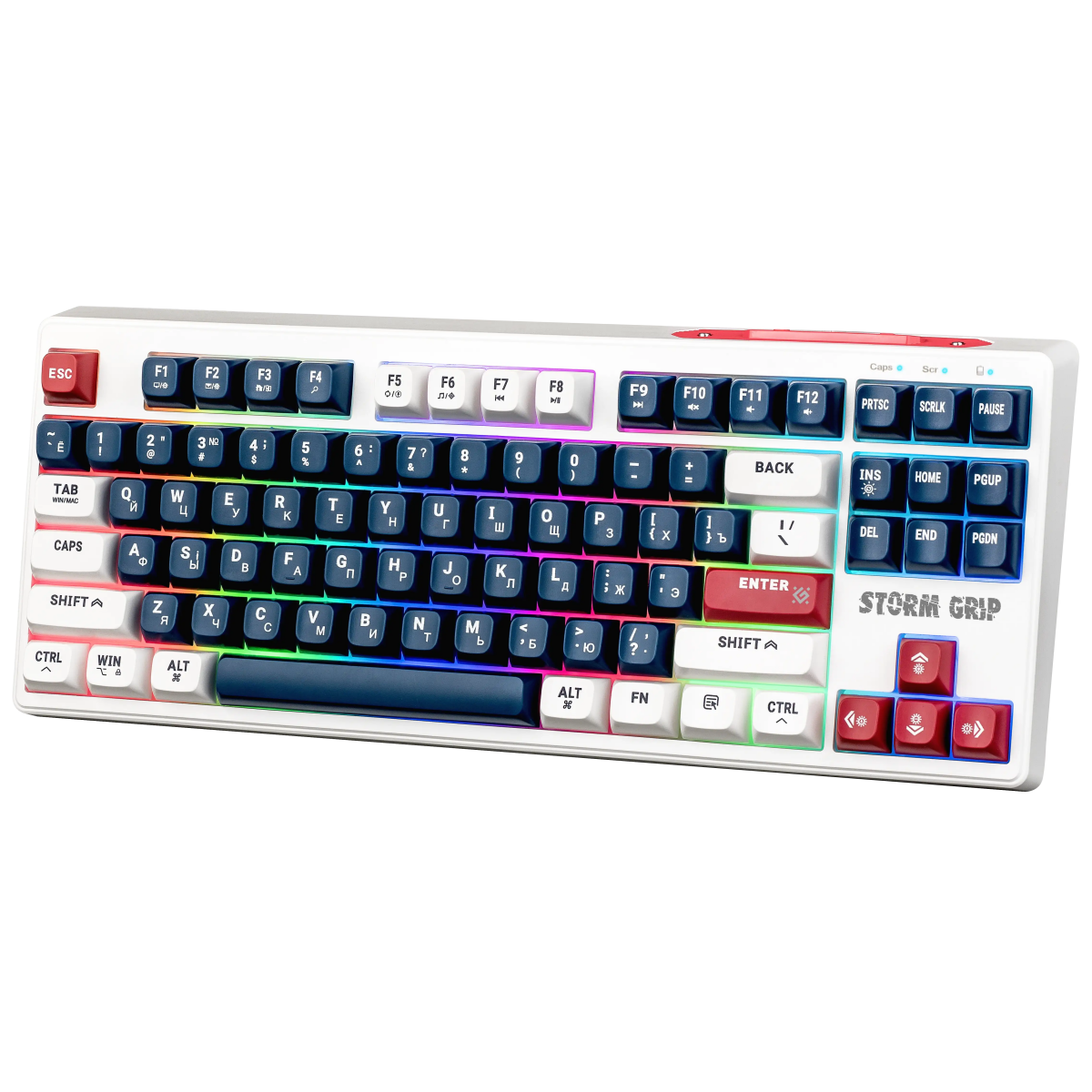 Клавиатура Defender Storm Grip GK-188 White/Blue (45188) — изображение 2