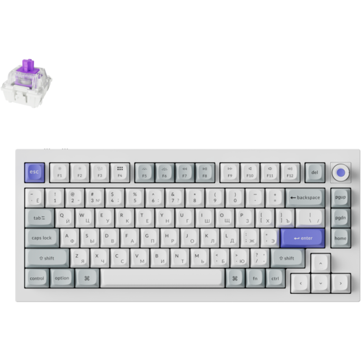 Клавиатура Keychron Q1 HE 8K (Q1HW-P1P-RU)