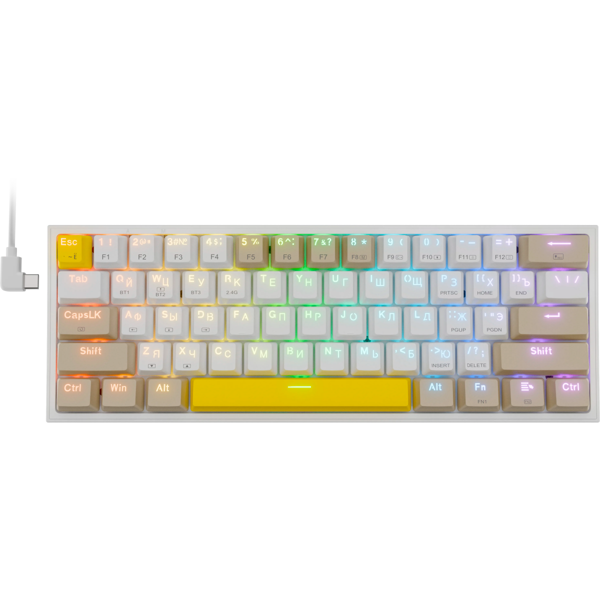 Клавиатура Redragon Fizz Pro Grey/Yellow
