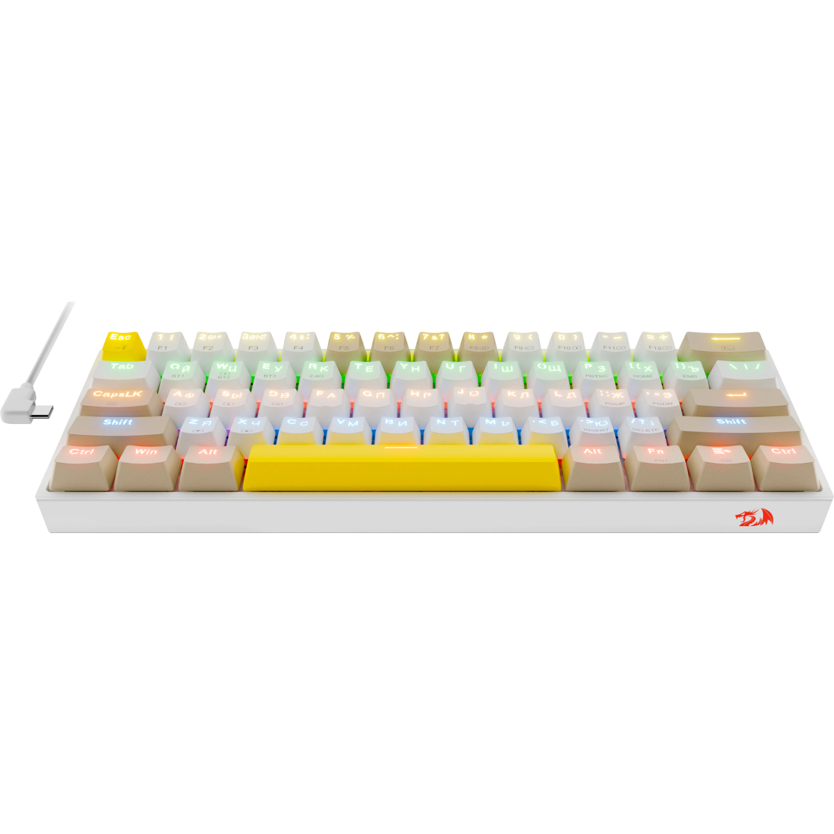 Клавиатура Redragon Fizz Pro Grey/Yellow — изображение 4