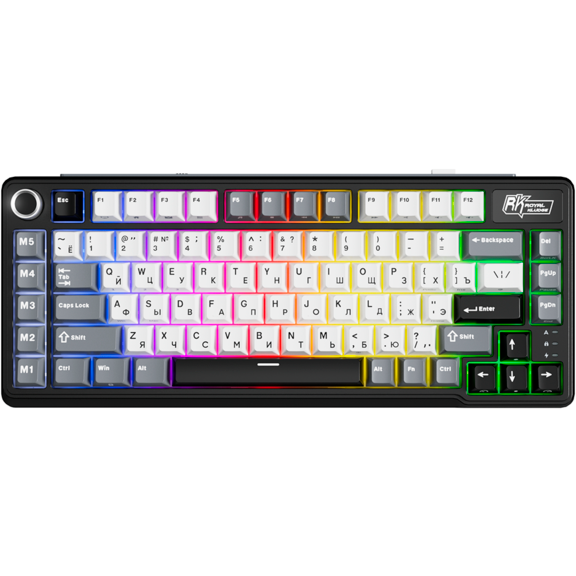 Клавиатура Royal Kludge L75 Knight Black (Beige Switch)
