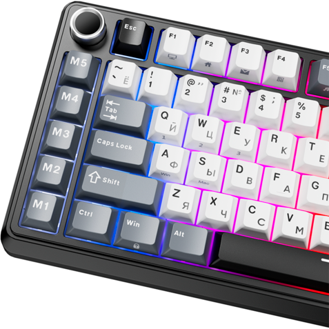 Клавиатура Royal Kludge L75 Knight Black (Beige Switch) — изображение 7