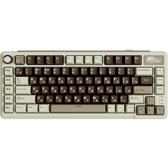 Клавиатура Royal Kludge L75 Mokko Grey (Beige Switch) — изображение 2