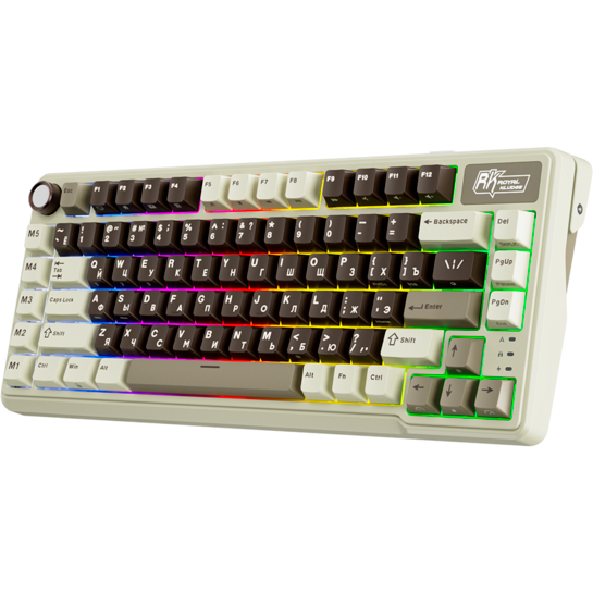 Клавиатура Royal Kludge L75 Mokko Grey (Beige Switch) — изображение 3