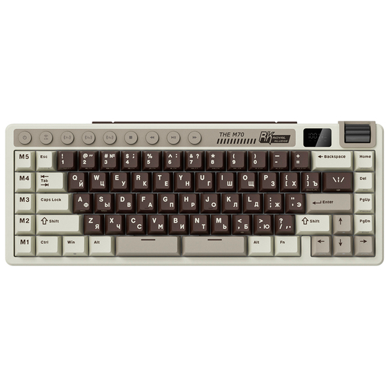 Клавиатура Royal Kludge M70 Mokko Grey (Cream Switch) — изображение 2