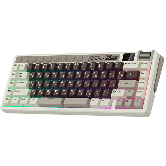 Клавиатура Royal Kludge M70 Mokko Grey (Cream Switch) — изображение 3
