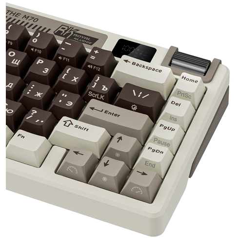 Клавиатура Royal Kludge M70 Mokko Grey (Cream Switch) — изображение 8