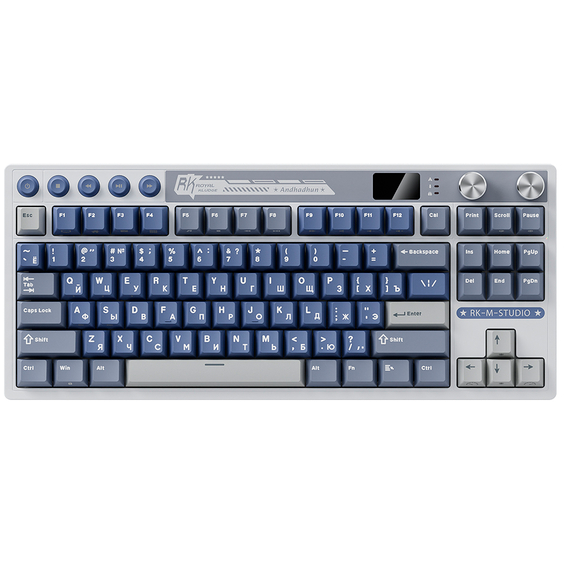 Клавиатура Royal Kludge M87 Ocean Blue (Cream Switch) — изображение 2