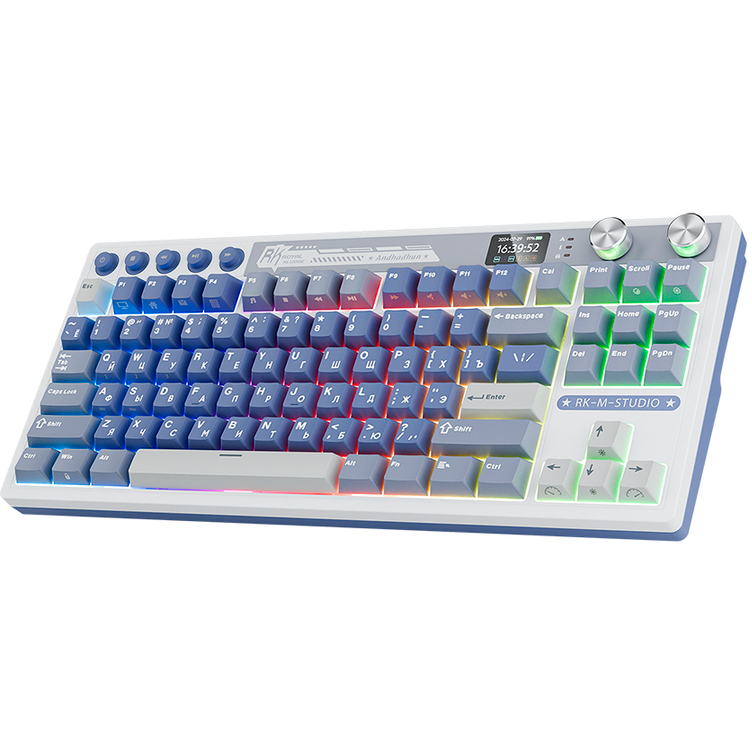 Клавиатура Royal Kludge M87 Ocean Blue (Cream Switch) — изображение 3