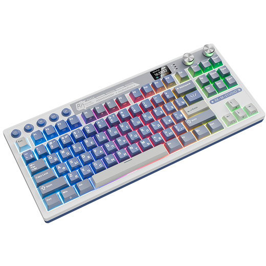 Клавиатура Royal Kludge M87 Ocean Blue (Cream Switch) — изображение 5