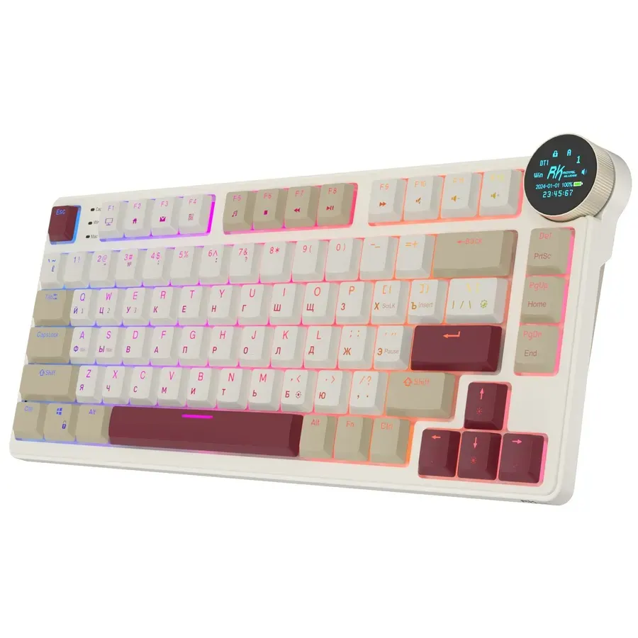 Клавиатура Royal Kludge N80 Rosy Clouds (Brown Switch) — изображение 5