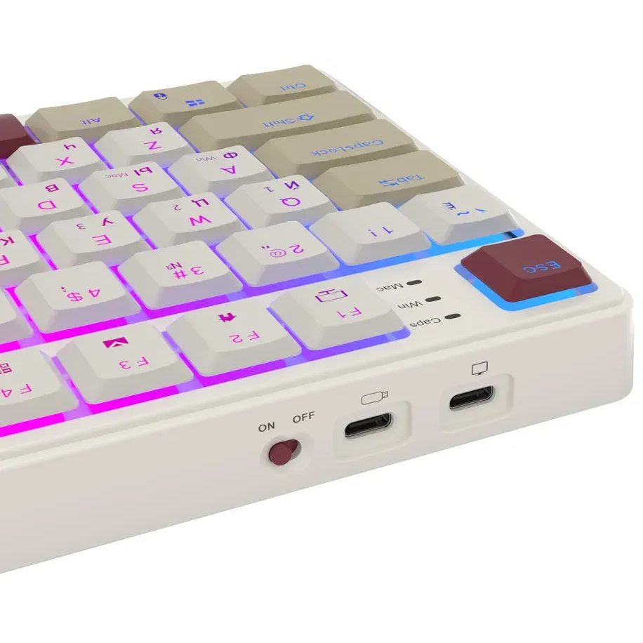 Клавиатура Royal Kludge N80 Rosy Clouds (Brown Switch) — изображение 7