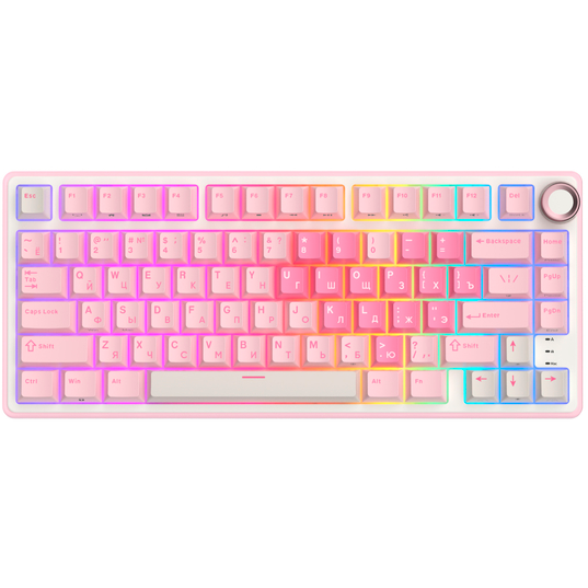 Клавиатура Royal Kludge R75 Pink Melody (Cream Switch)