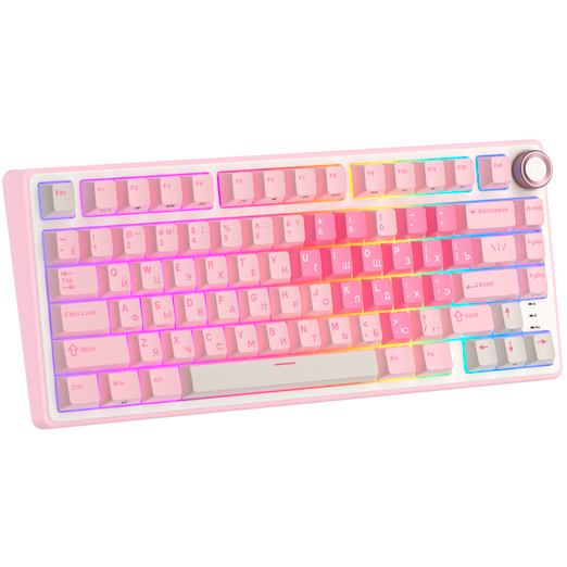 Клавиатура Royal Kludge R75 Pink Melody (Cream Switch) — изображение 3