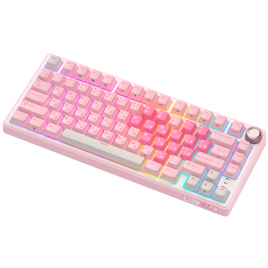 Клавиатура Royal Kludge R75 Pink Melody (Cream Switch) — изображение 5